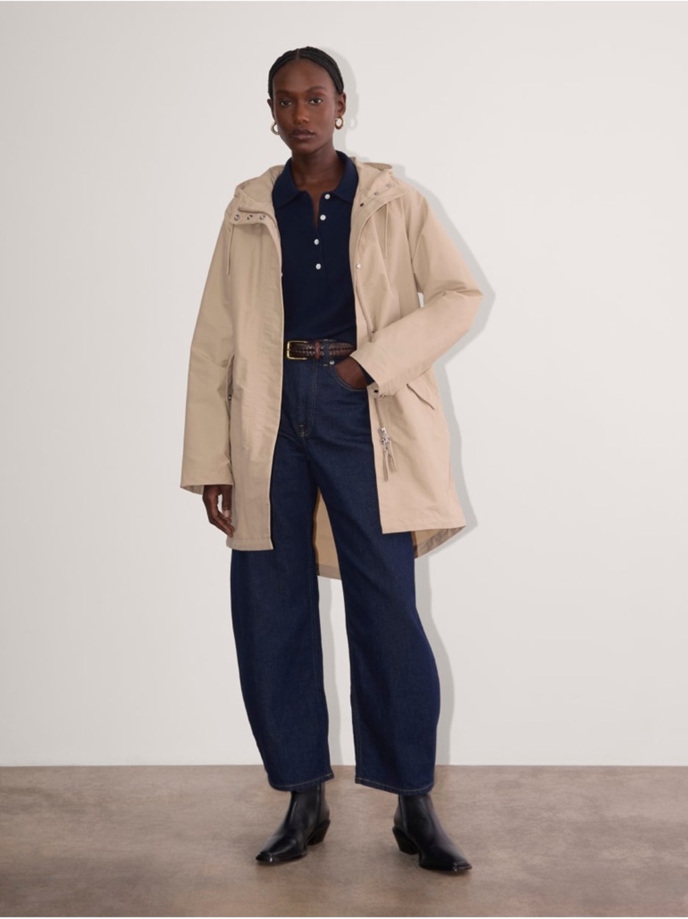 Everlane Trench Hooded Rain Jacket | THE ANORAK TRENCH COAT IN KHAKI